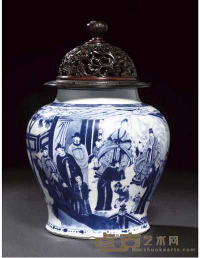 Kangxi A blue and white baluster vase 